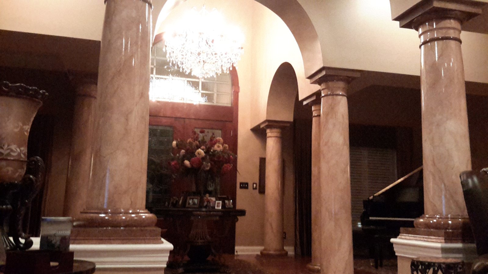 Carved Detail Gold Wine Room Wall Sculptures